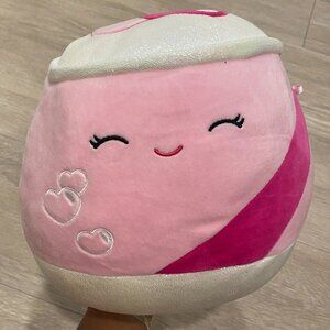 Squishmallow Poodle the Soda 7" Valentine Squad Stuffed Animal Pink Hearts